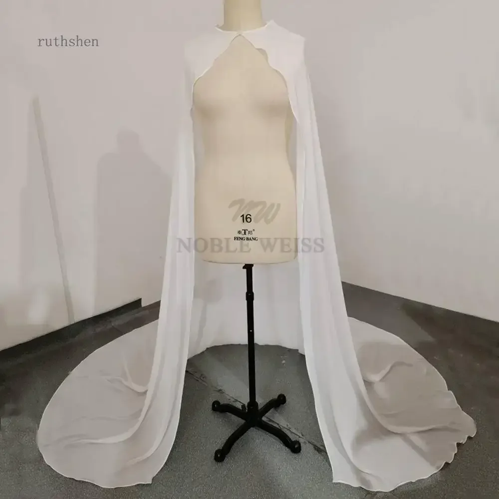 Wedding Cape Chiffon Jackets Bridal Long Cloaks Plus Wraps Customized