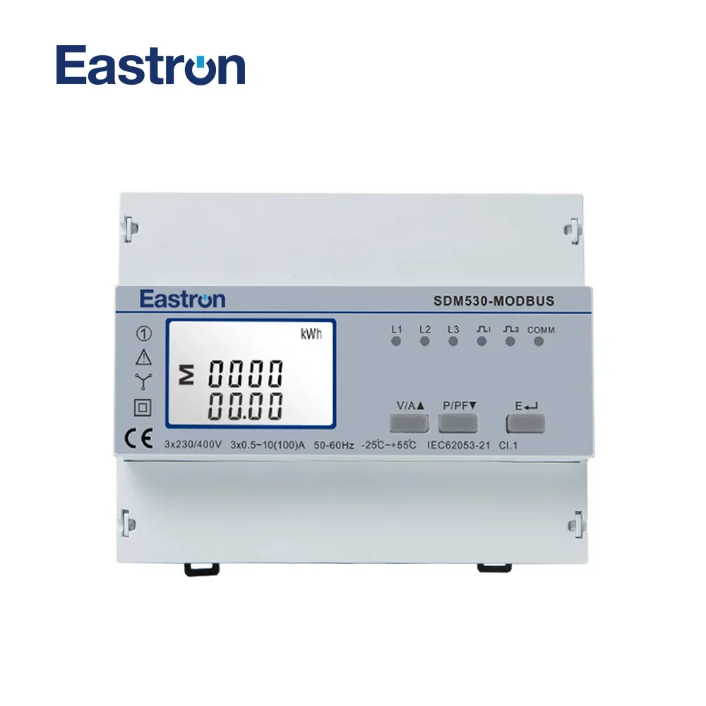 

SDM530-Modbus трехфазный четырехпроводной измеритель энергии на Din-рейке, RS485 Modbus RTU и импульсный выход, Одобрено CE