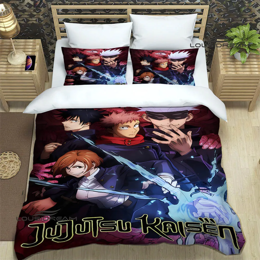 Jujutsu Kaisen Cartoon Bedding Sets exquisite bed supplies set duvet cover bed comforter set bedding set luxury birthday gift 2