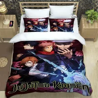 Jujutsu Kaisen Cartoon Bedding Sets exquisite bed supplies set duvet cover bed comforter set bedding set luxury birthday gift 2