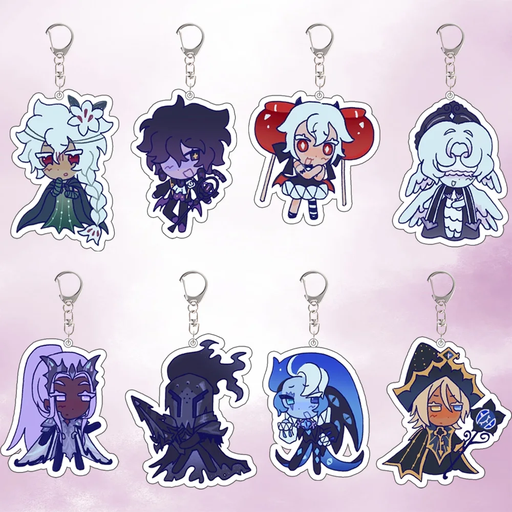 Gourmet Candy Apple Vanilla & Sapphire Acrylic Keychain - Unique Valentine's Day Gift & Backpack Accessory