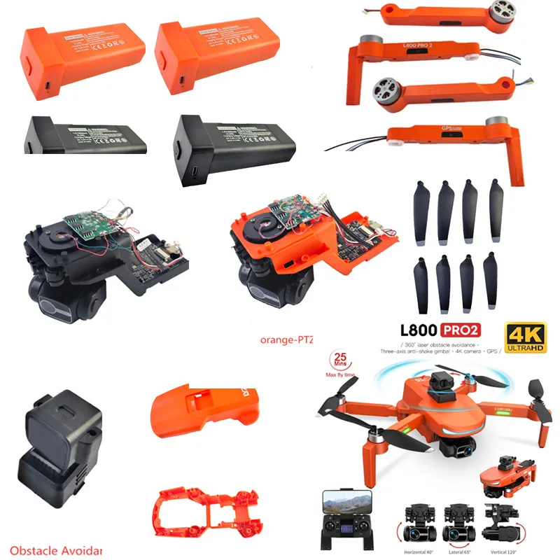 L800PRO2RCDroneSparePart74V3000mAhBatteryUSBPropellerArm