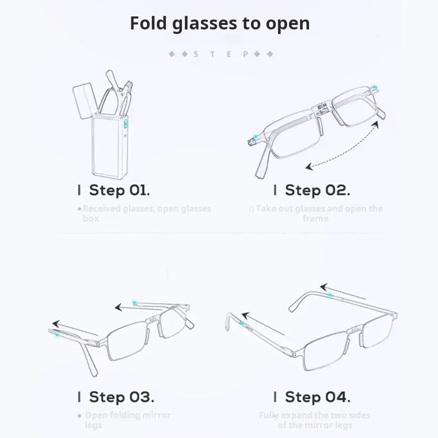 Portable Lighter Case Reading Glasses Men Women Fashion Foldable Presbyopic Glasses Business Hyperopia Anti Bluelight Eyeglasses