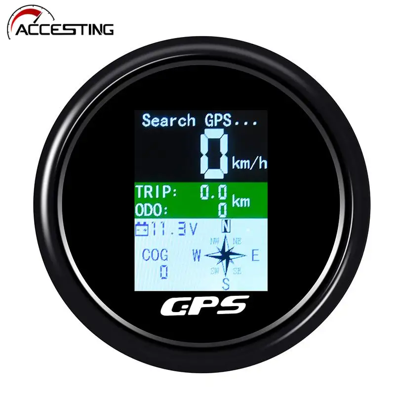 85mmDigitalGPSSpeedometerGaugeMPHKnotsKmhAdjustedSpeedGauge