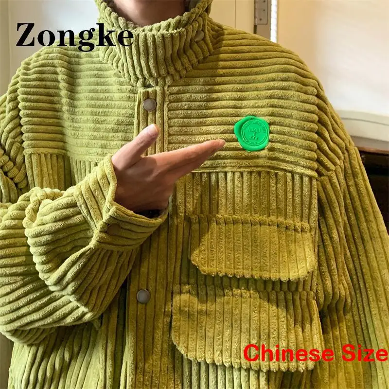 

Corduroy Vintage Jacket Men Clothing Winter Coat For Men Jackets Streetwear Chinese Size 2XL 2023 Spring New Arrivals