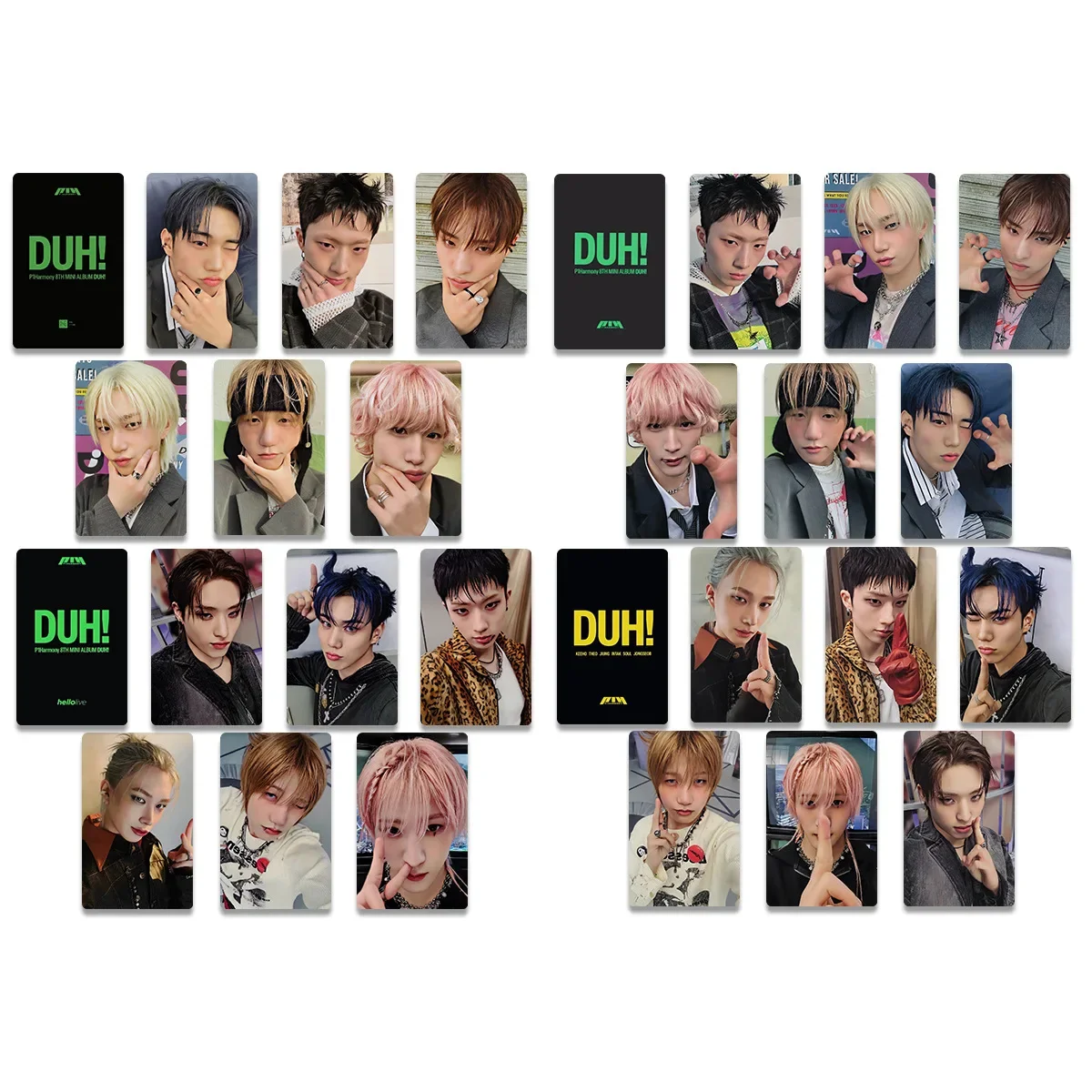 6pcs/set Kpop P1Harmony DUH! Album Photocard KTOWN4U FNC