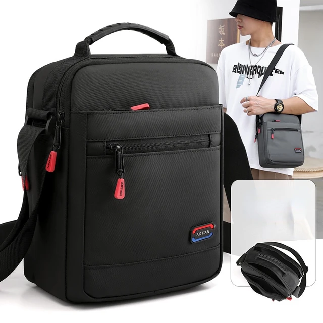 Brand Designer Fashion Men's New Simple Shoulder Bag Japanese &korean Men's  Outdoor Messenger Bag Leather Tablet Phone Bag - Messenger Bags - AliExpress