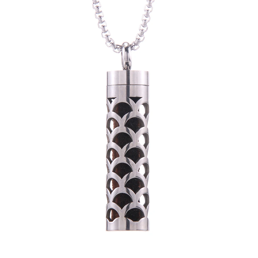 Aromatherapy Diffuser Necklace - Stainless Steel Open Locket with Essential Oil Scent