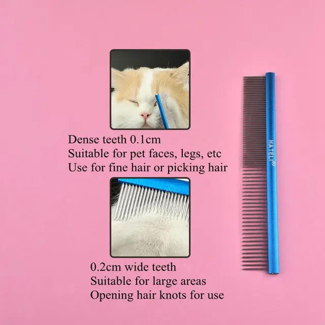 High Quality Pet Dog Comb Small Size Grooming Comb For Shaggy Cat Dogs Barber Grooming Tool Salon Pet Grooming Stainless Comb 5