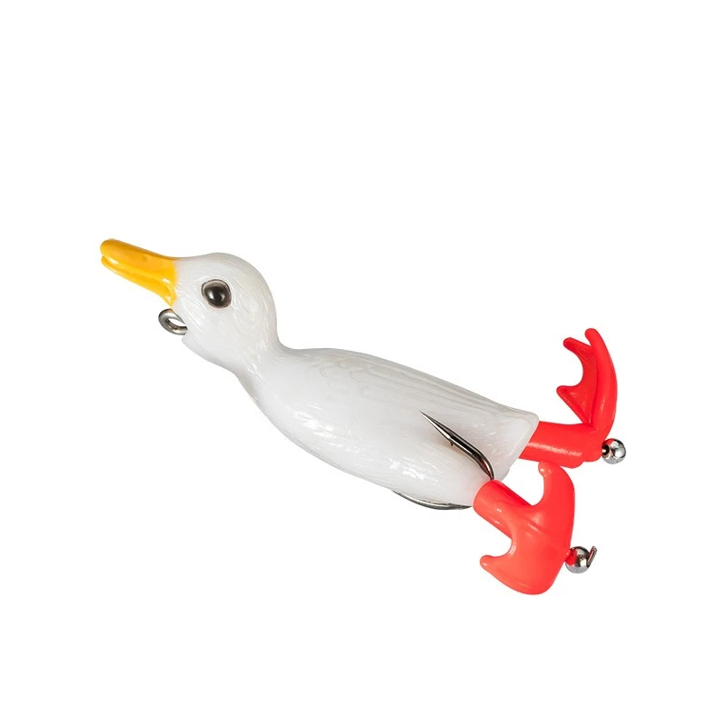Billings Weicher Köder mit Rotierenden Beinen, Enten-Kunstköder, Frosch-Angelköder mit 3D-Augen für Barsch, Karpfen und Hecht – Detail 15
