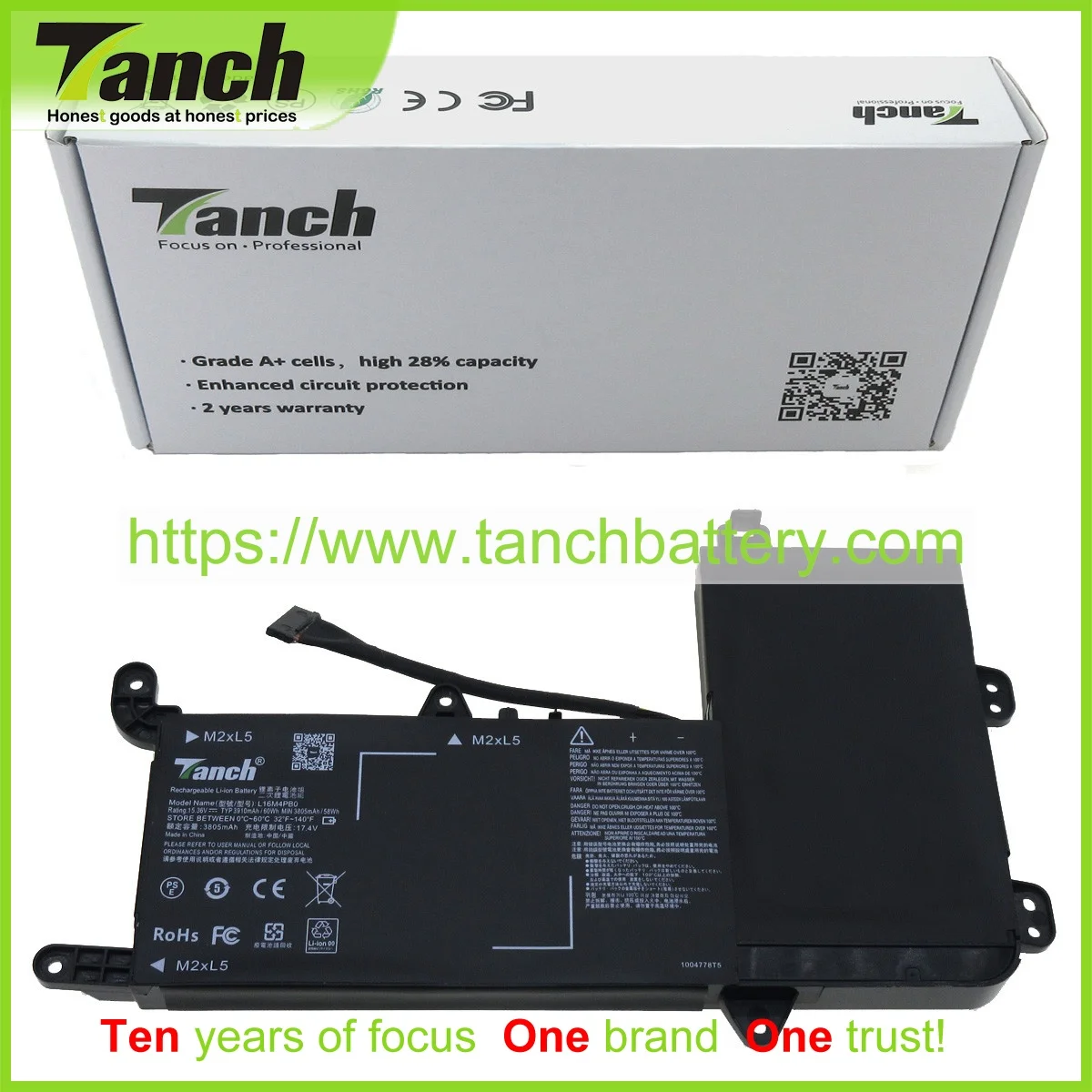 

Tanch Laptop Batteries for LENOVO 5B10M33724 L16S4TB0 Legion Y720-15 IKB(80VR00JXGE) IKB(80VR00A7GE) IKB 15.36V 4 cell