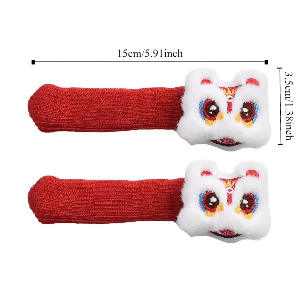 Anti-static Door Handle Protective Cover Antifouling Dustproof Kitchen Appliance Handle Cover Replaceable New Year Lion Dance