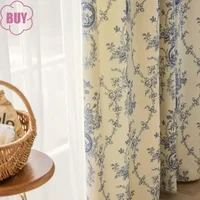 1PC American Curtains for Living Dining Room Bedroom Simple European Balcony Chenille Sheer Curtains Window White Tulle Custom 2