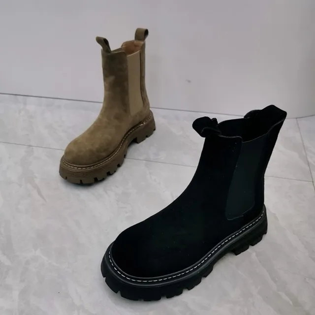 Chelsea Boot Steve Madden Tolerate Bootie Spring Frosted Genuine Leather  Chelsea Boots Female Casual Boots