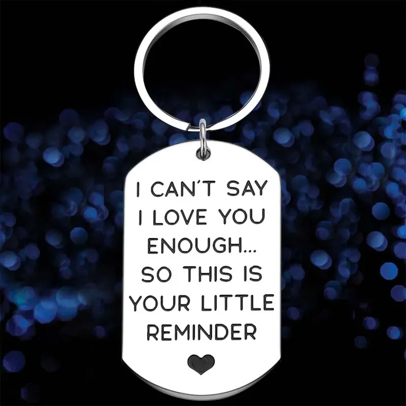 

New Husband Wife Anniversary Wedding Gift Keychain Pendant Boyfriend Girlfriend Birthday Gift Key Chains I Can't Say I Love You