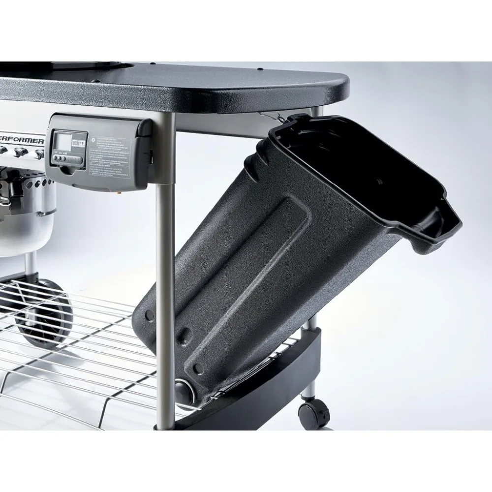 Performer Deluxe Charcoal Grill, 22-Inch, Touch-N-Go Gas Ignition System, Green 4