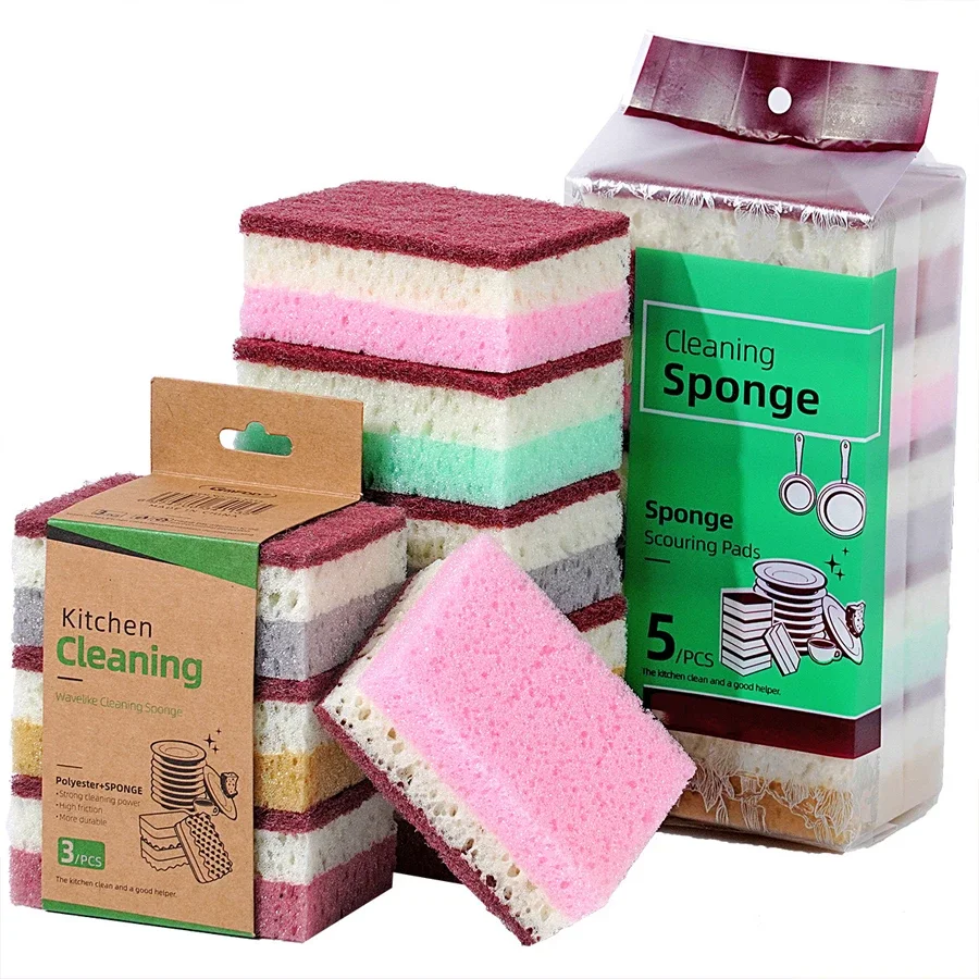 Cleaning Sponge HD Non-Greasy Dish Scrub Pad All-Purpose Pot Bowl Cleaner Kitchen Restaurant Supplies
