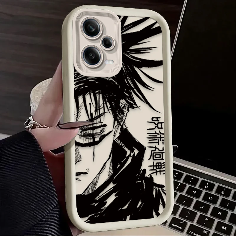 thumbnail image 1 of Jujutsu Kaisen Funda de teléfono para Xiaomi Redmi Note 13, 12, 11 Pro Plus, 4G, 5G, 12S, 11S, 10S, 10, 9, 9S, 8, 12C, 13C, A3, Funda de silicona suave, 1 of 5