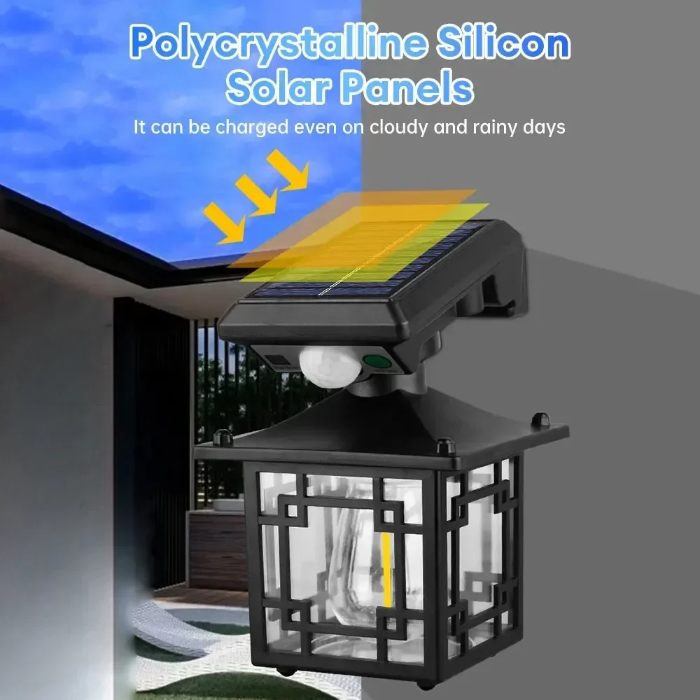 Description Picture 2 of itemMotion Sensor Garden Street Solar Lamp IP65 Waterproof Garden Security Wall Light LED Outdoor Solar Lamp for Yard Patio Pathway