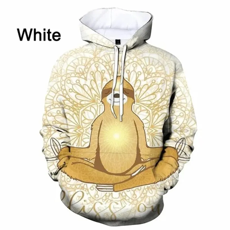 thumbnail image 1 of Sudadera con capucha con estampado 3D de animales perezosos para hombre, sudadera informal de gran tamaño, sudadera con capucha de manga larga para hombre y mujer, ropa de calle, 1 of 5