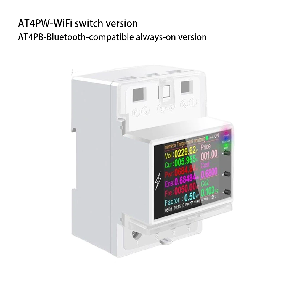 

Tuya Phone APP Control Power Meter Dorm Accurate AC 85-265V 0-100A Voltmeter Ammeter Electricity Measuring Gauge