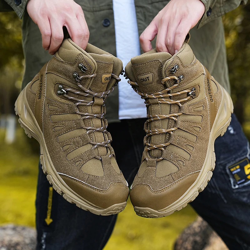 أحذية جبلية في الهواء الطلق للرجال ، أحذية المشي ل...