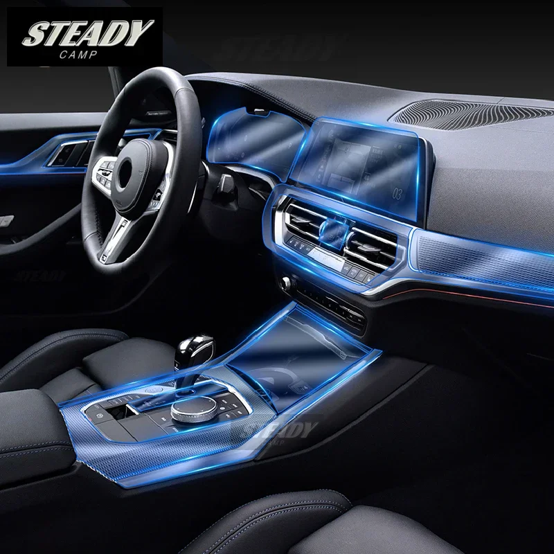 

Для BMW G22 G23 Series 4 2021-2022автомобильная интерьерная центральная консоль прозрачная зеркальная Защита от царапин ремонтные аксессуары