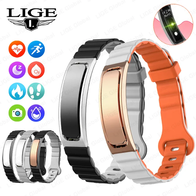 LIGE New Sports Fitness Tracker Smart Band Bracelet Heart Rate Blood Oxygen Sleep Monitor Pedometer No Screen Smartwatch 2026