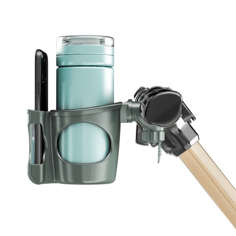 

Sturdy Cup + Phone Holder for Stroller Trolley Adapters Accessories