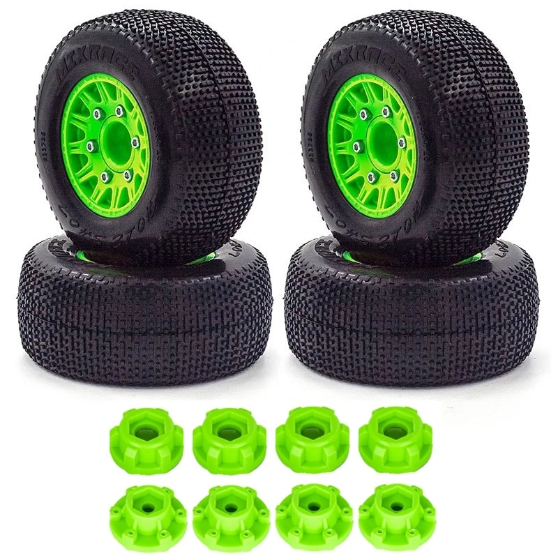 EHJRE RC Autoreifen Set - 4 Stück Für 1/16, 1/12, 1/14 Modellfahrzeuge In Grün