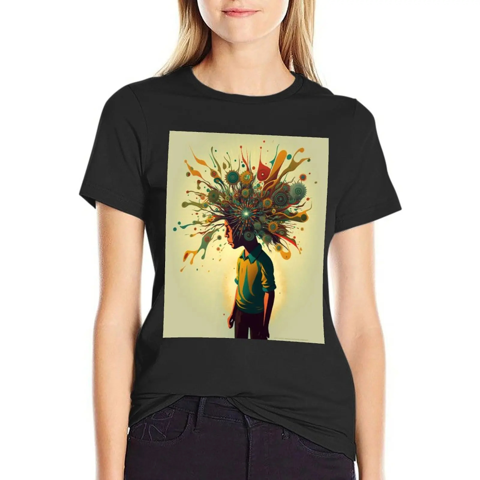 

Uniquely Gifted With ADHD T-Shirt graphics quick-drying fashion woman blouse 2024