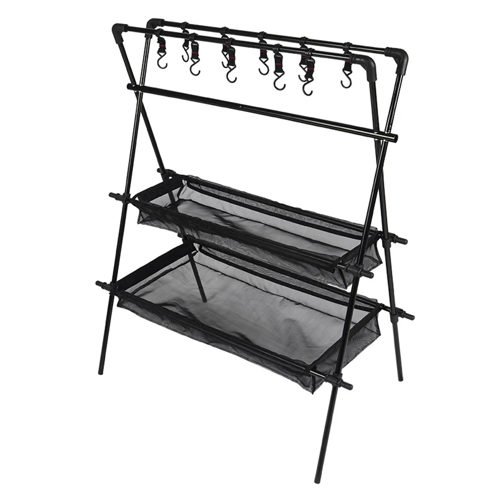 Outdoor-Camping-Cups-Bowls-Drying-Rack-Hung-Shelf-Bracket-Picnic-BBQ ...