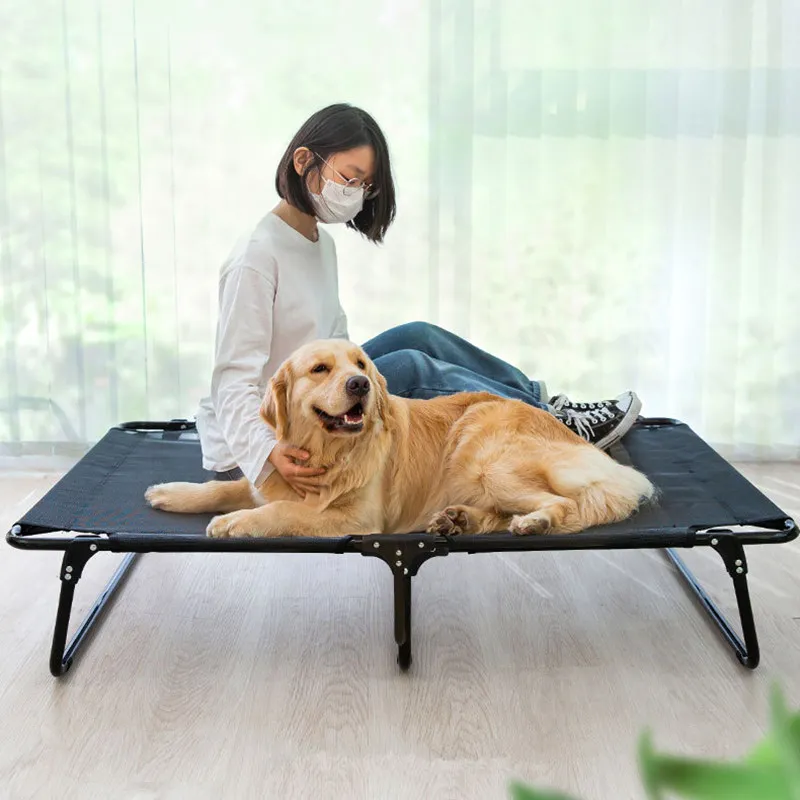 Dog Bed Breathable Dog Beds for Large Dogs Camping Sleeping Mats Kennel Anti-moisturizing Chew Proof Dogs Bed Foldable Kennel