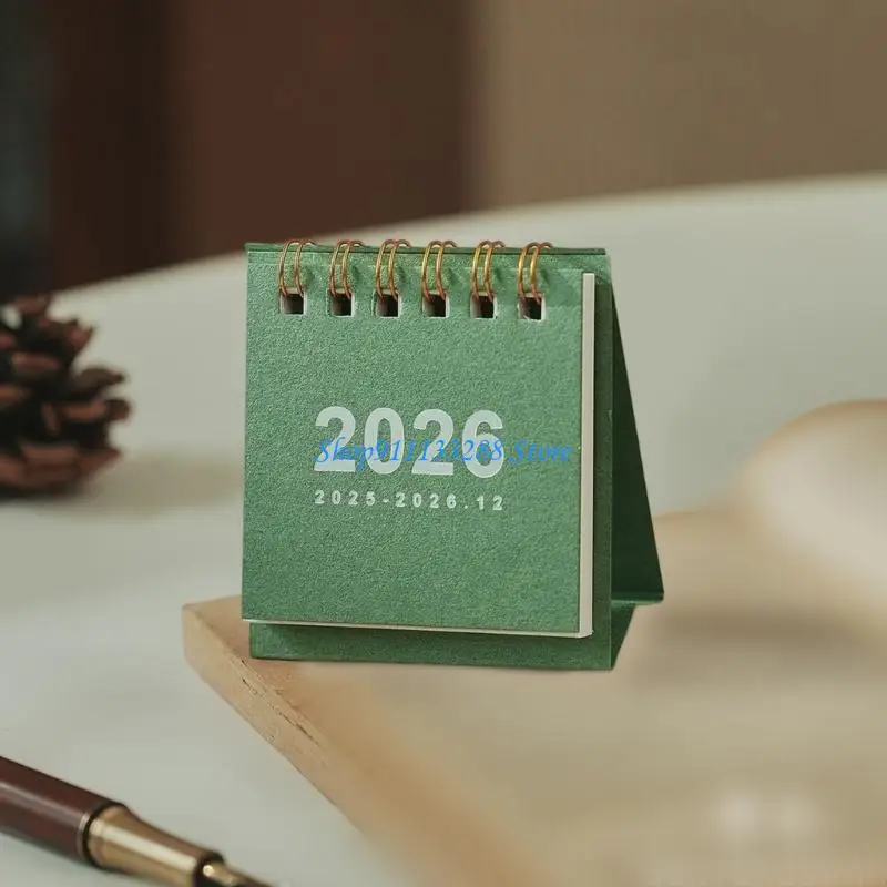 G88D 2026 탁상 달력 트윈 코일 바인딩 19개월 2025년 6월부터 2026년 12월까지 실행