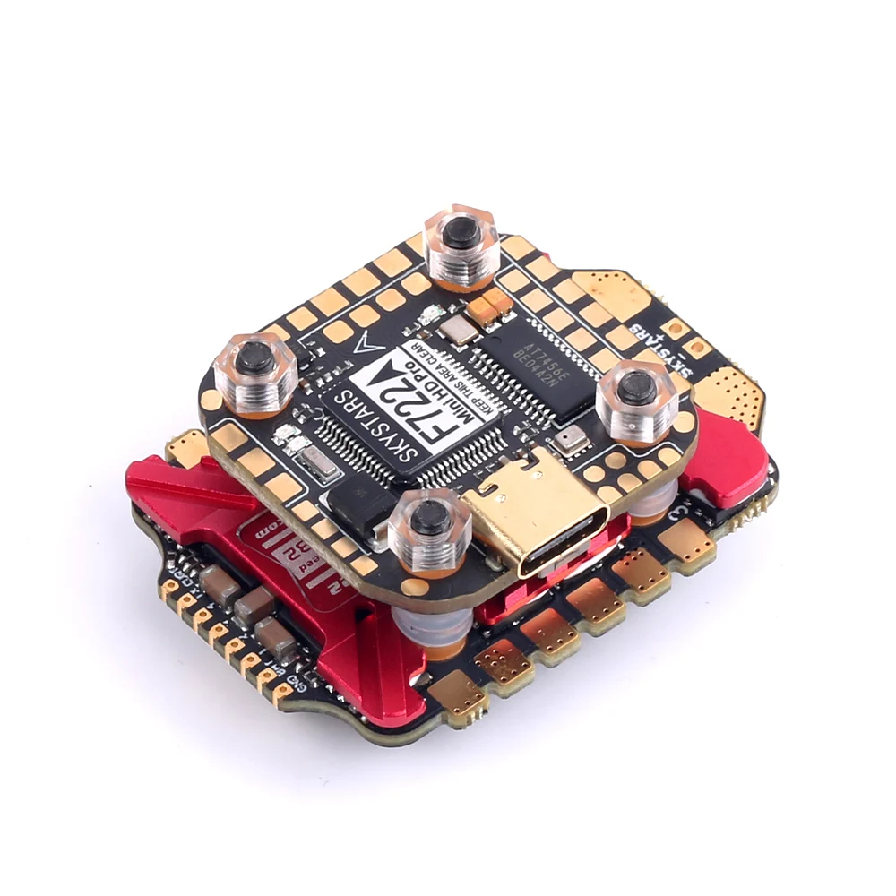 SKYSTARS F722FC MPU6000 및 AM32 55A 4IN1 ESC 미니 스택 3-6S Baro 내장 OSD 풀 컬러 LED 지원, DJI RC FPV 레이싱 드론