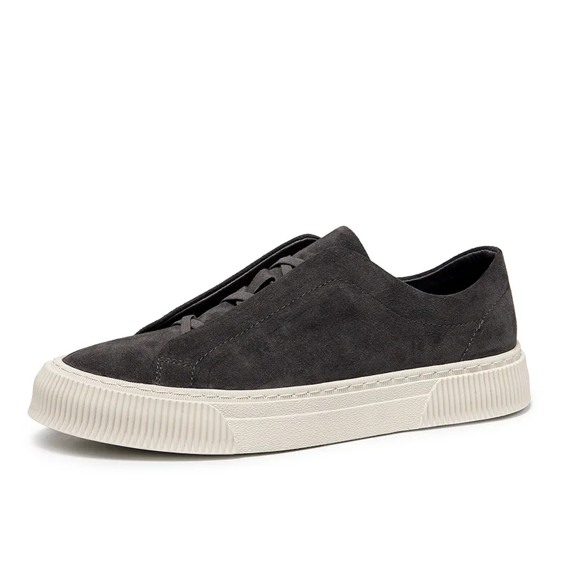 New Trendy Brand Men's Shoes Breathable Low Top One Step Step Fit Footboard Shoes Men's Suede Casual Shoes Trend