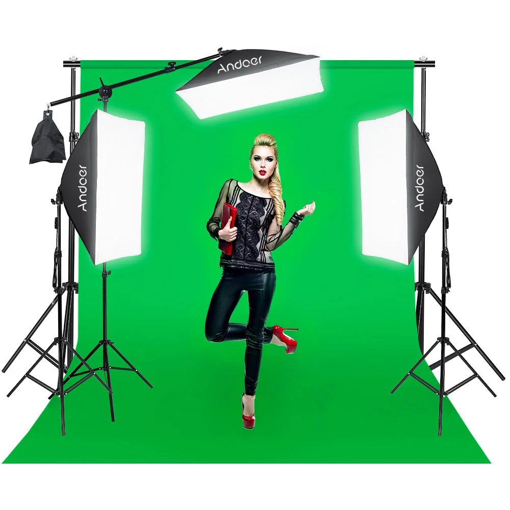 Andoer Professional Studio Photography Softbox Light Kit Including 50*70cm Softboxes/ Photography Umbrella/ 40W Light Bulbs/ 2M 6