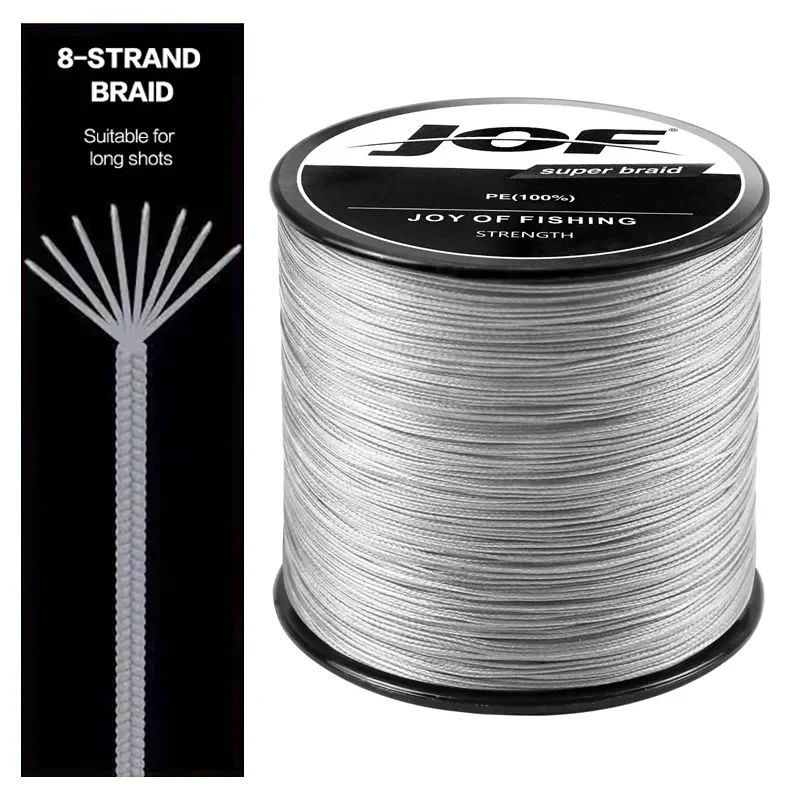 JOF PE Fishing Line 8 Strands Braided Fishing Line 22-88LB 1000M