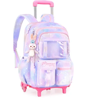 School Rolling backpack Bags school wheeled backpack for girls kids School trolley bag for girls school bag wheels for girls 1