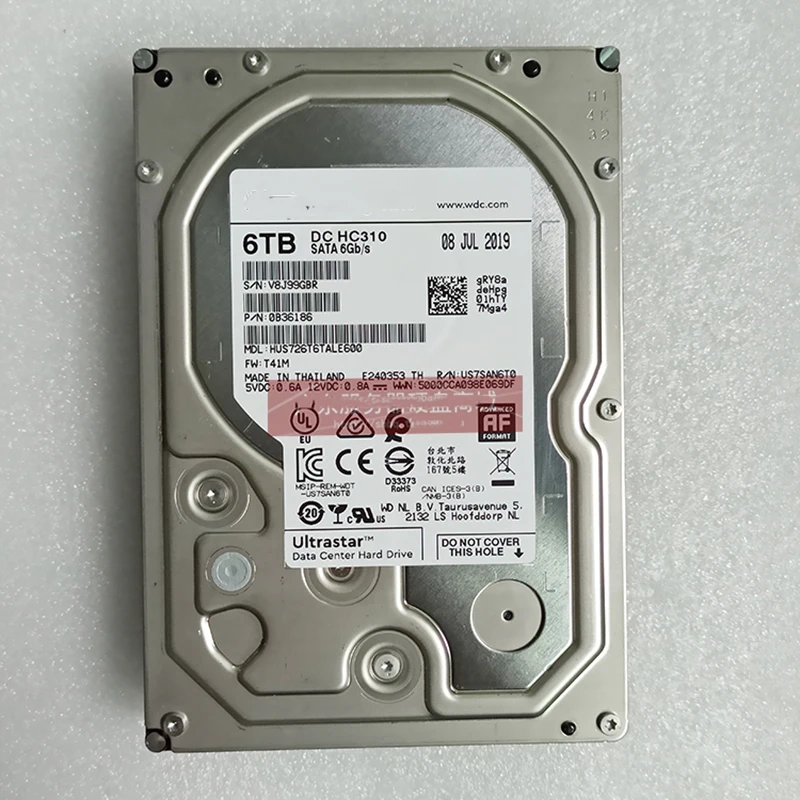 WD HC310 HUS726T6TALE600 6T 3.5 NAS 7.2K SATA 6Gb  ϵ ũ 
