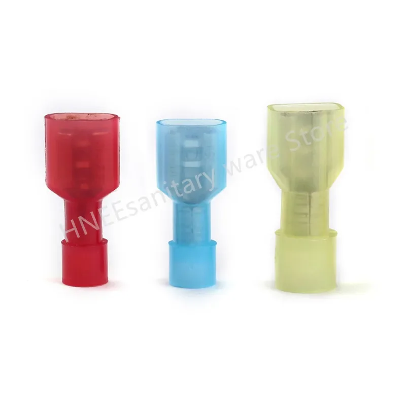 50/100/500Pcs Nylon Spade Terminals Crimp Wire Cable Connectors Nylon Fully Insulated Spade Female Electrical Crimp Terminators