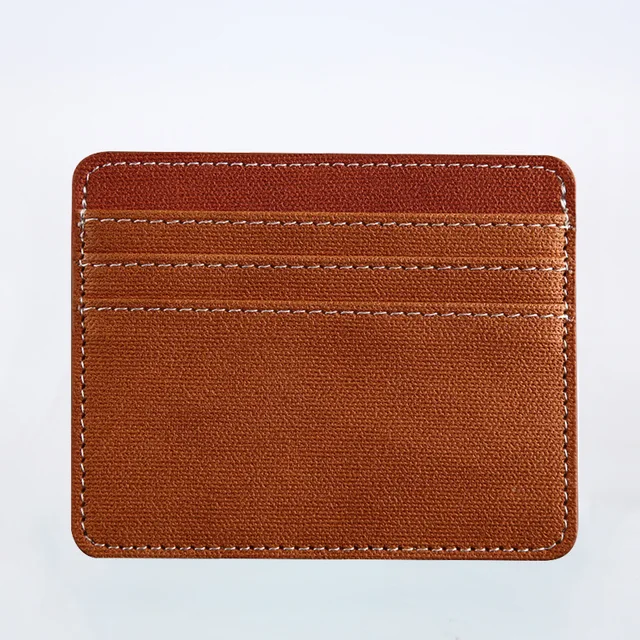PU thin card holder multi-purpose student card holder female bank card holder credit card holder portable holder Brown