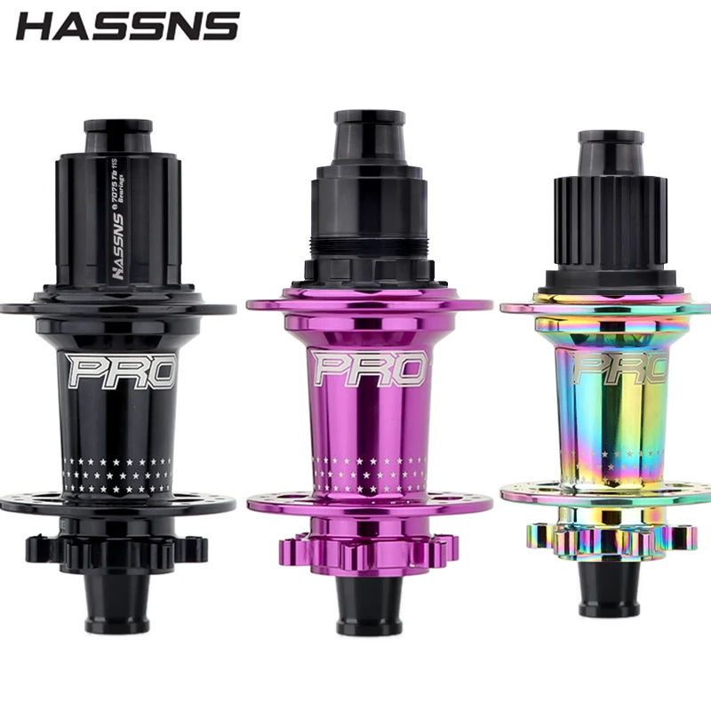 Hub Per Bicicletta Hassns Pro7 24/32 Fori 120T Six Jaw Thru 12 X142 Hg/Xd/Ms 4 Cuscinetti Sigillati Per Mozzi Shimano Mountain Bike Freedom