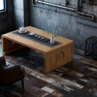 Foldable coffee table, Japanese-style low table, no assembly required, suitable for sitting on the floor, a low tatami table. 3