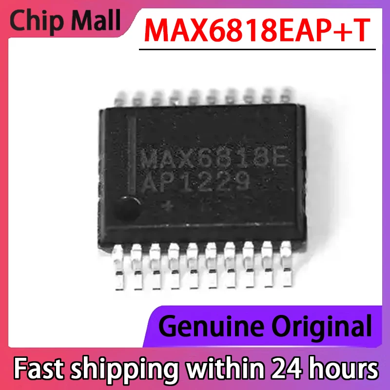 

5PCS New Original MAX6818EAP+T MAX6818E SSOP-20 MCU Monitoring IC Transceiver in Stock