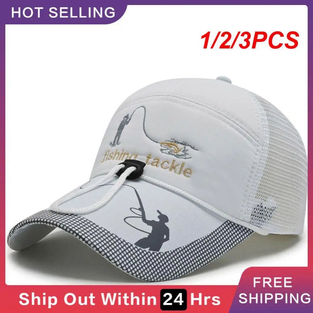 

1/2/3 шт. бейсболка с козырьком, новинка 2023, ретро модные рыболовные шляпы, летние солнцезащитные бейсболки, бейсболки, быстросохнущие