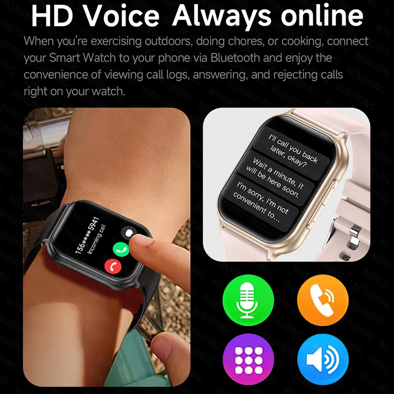 2026 New Sports Smartwatch 700mAh Battery Fitness Tracker IP68 Waterproof Heart Rate Bluetooth call Smartwatch Men's and Women's 4