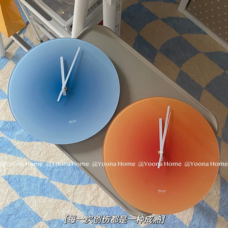 

Sunset Wall Clock Living Room Punch Free Creative Fashion Decoration Mute Simple Clock Wall Clock Scale Pointer Clock Home Decor