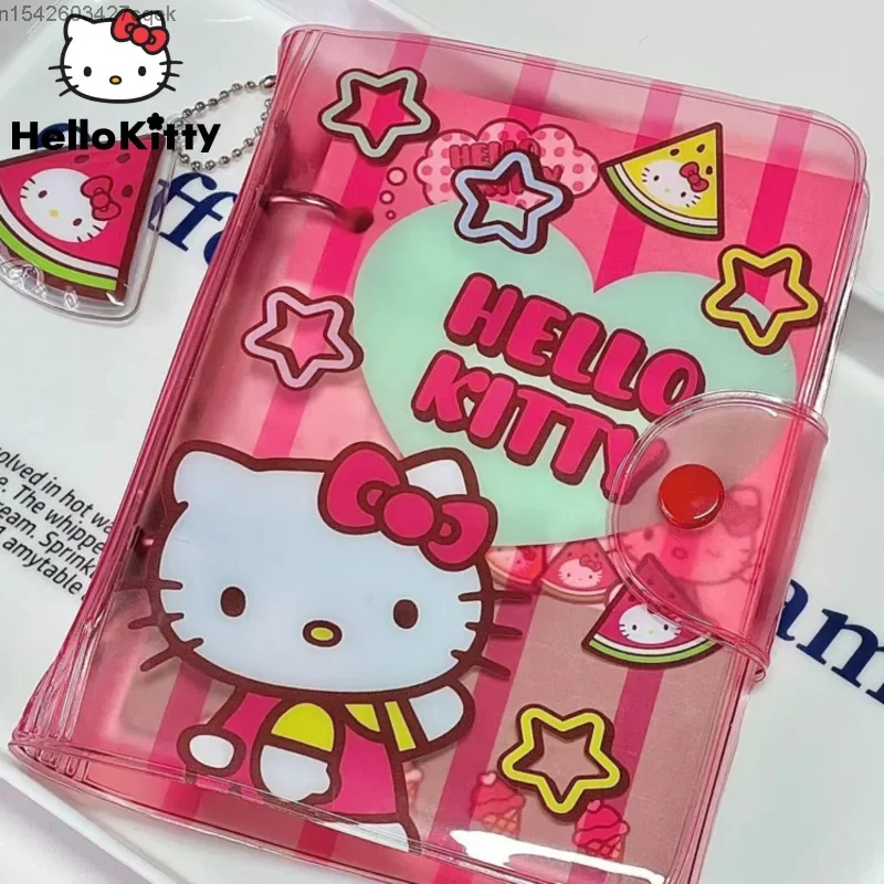 

Sanrio Hello Kitty Cute Notebook Portable Soft Waterproof Cover With 100 Sheets Of Loose Leaf Paper Cartoon Diary Account Books