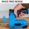 Electric Stapler Lithium-ion CordlessNail Gun Staple Gun Nailer Stapler Furniture DIY Tool Wood Frame Multitool Nail Stapler Gun 2